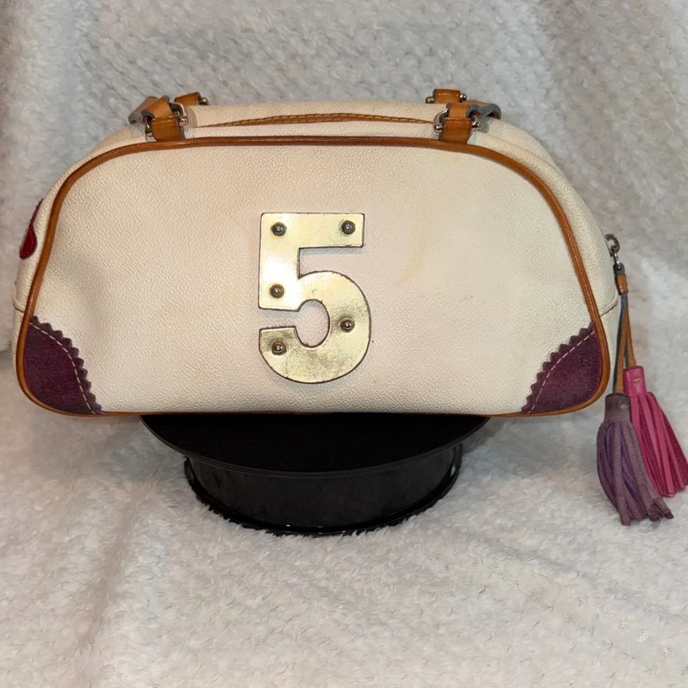 RARE - VINTAGE - Dooney & Bourke Lindsay Lohan #5 Rainbow IT Bag - Picture 3 of 14